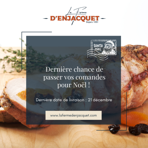 Derniers jours pour commander pour Noël